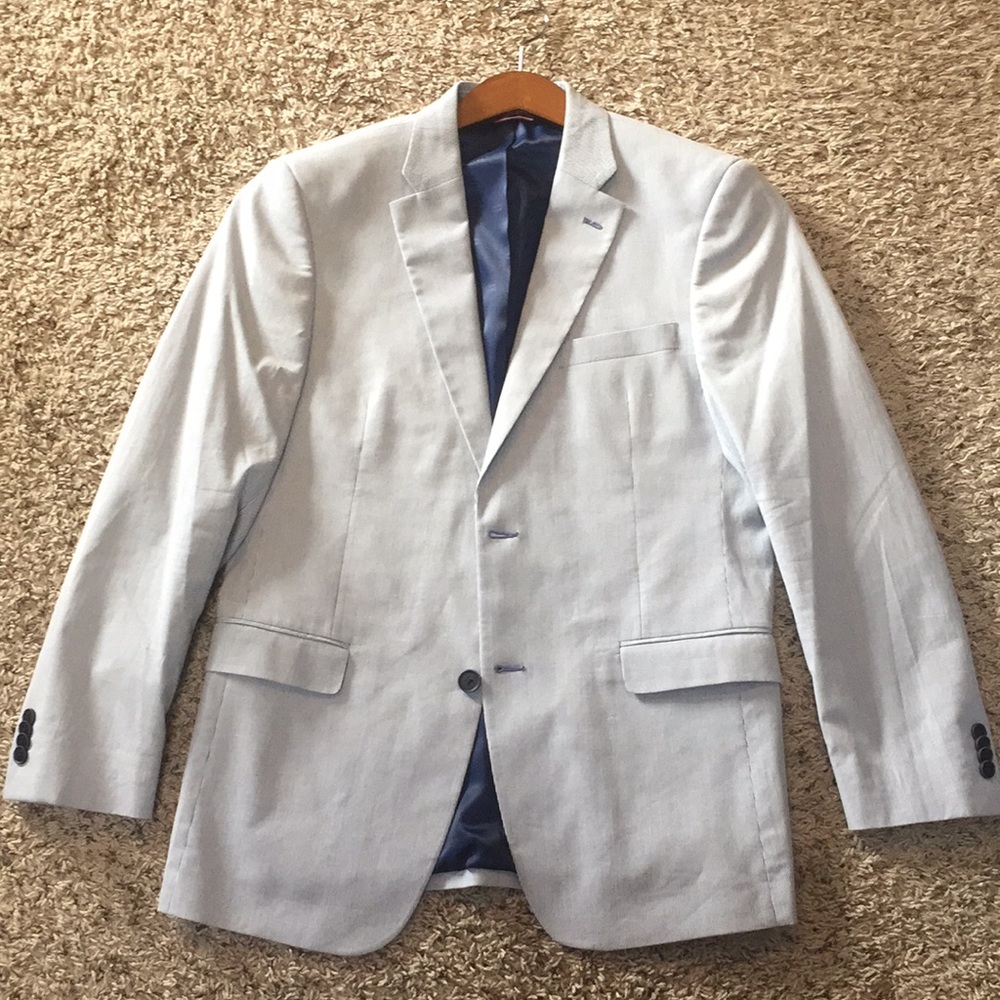 Tommy Hilfiger Light Blue Pinstripe Blazer, 38R